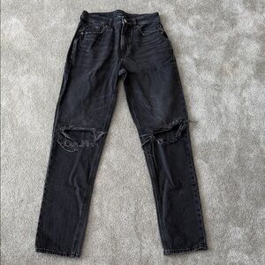 American Eagle Outfitters Strigid Distressed Black Jeans